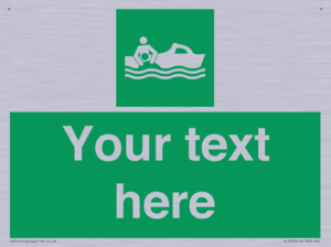 Custom sign safe condition Rescue boat